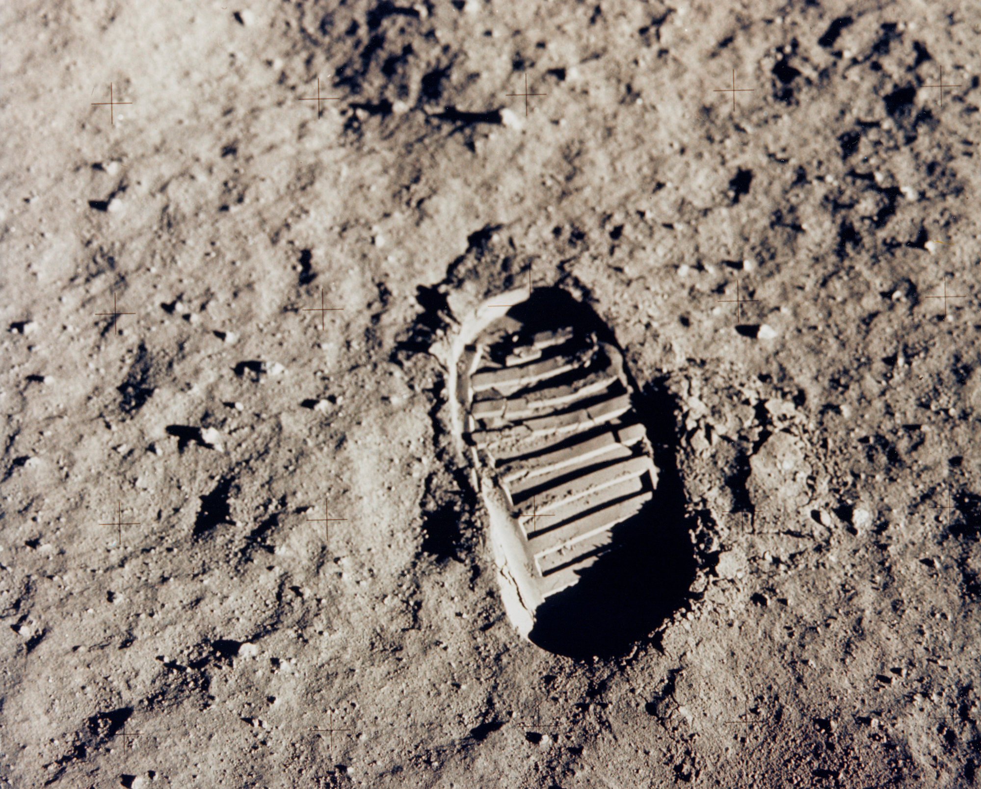 A footprint left by Buzz Aldrin, the second man to land on the moon. Photo: Reuters