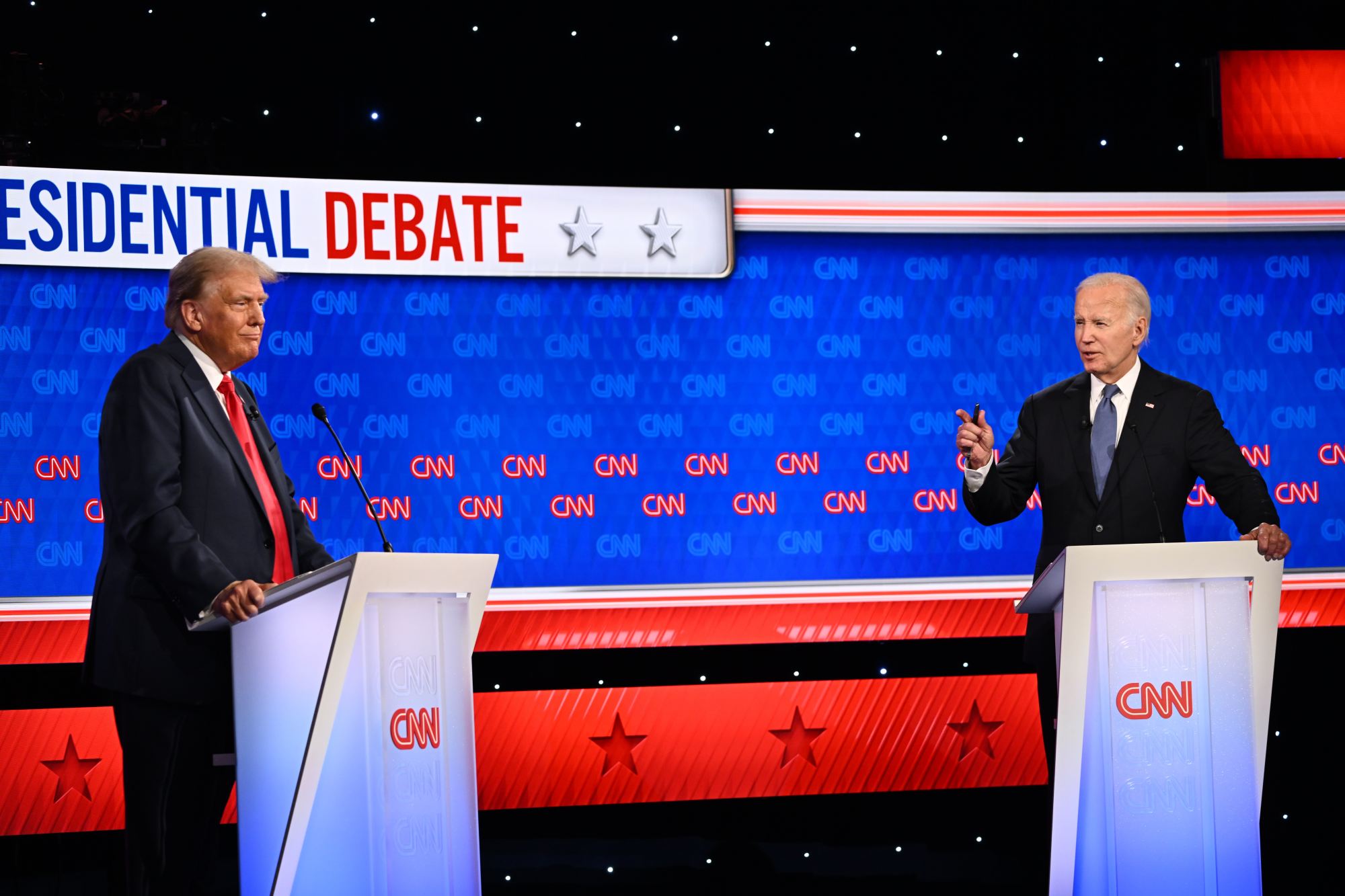 US President Joe Biden and former US president Donald Trump participate in the first 2024 presidential election debate. Photo: dpa